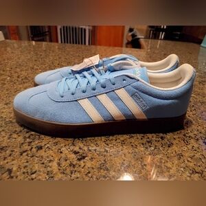 Adidas Light Blue and White Casual Sneakers